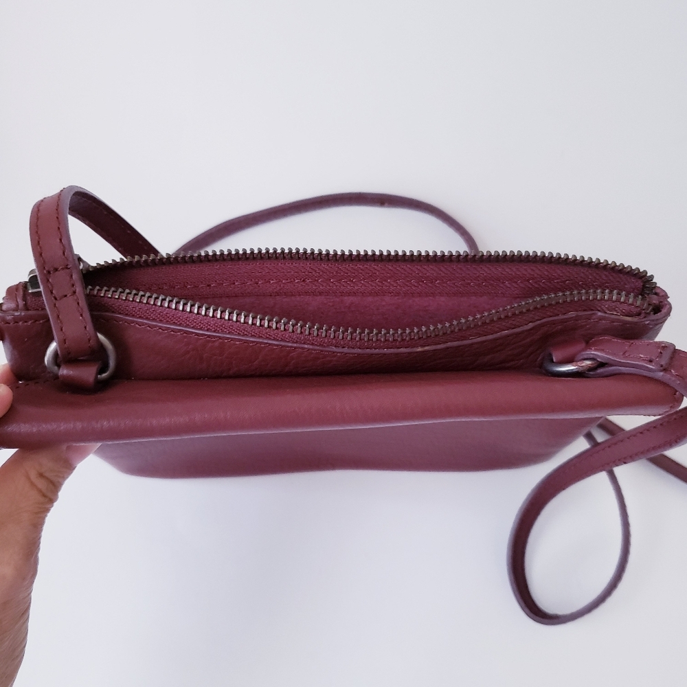 J. Jill Burgundy Leather Crossbody Bag - Picture 8 of 14